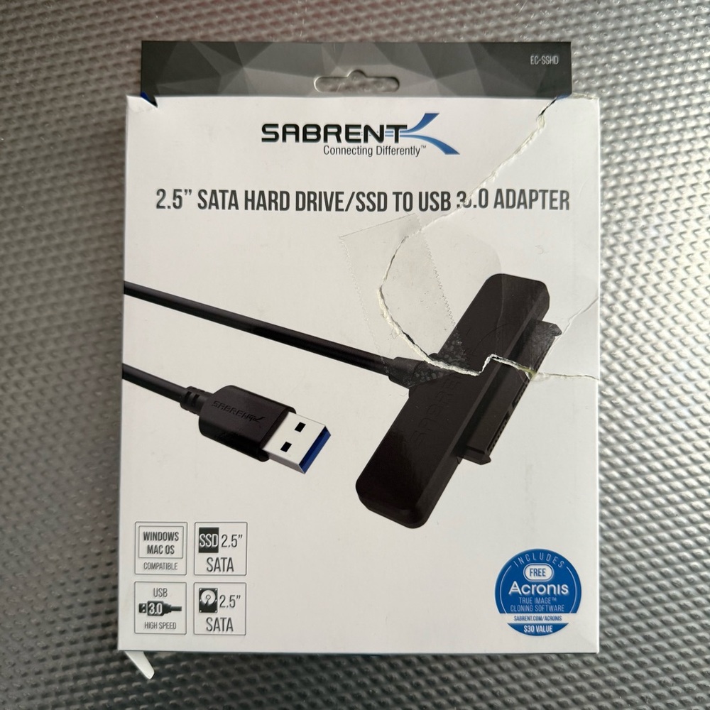 Sabrent SATA to USB Cable - USB 3.0 to 2.5” SATA I/II/III Hard Drive Adapter